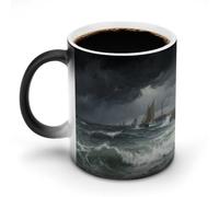 KOAYUBFC Coffee Mug 11 Oz The Sea Before The Storm Color Changing Mugs, Heat Changing Coffee Mugs with Handle, Heat Sensitive Magic Mug for Women Men Funny Ceramic Cup for Tea Latte Milk Cocoa