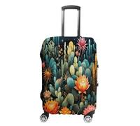 KOAYUBFC Colorful Cactus Pattern Luggage Cover TSA Approved Suitcase Covers for Luggage Elastic Washable Suit Case Covers Anti-Scratch Travel Luggages Sleeve Suitcase Protector Fits