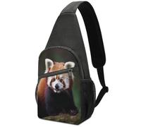 KOAYUBFC Cross Body Bag Sling Backpack Casual Pouch Asgens Crossbody Sports Chest Bags Animal Red Panda Tactical Chest Bag Suitable for Hiking Cycling Running Shopping And More Unisex