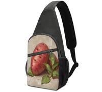 KOAYUBFC Cross Body Bag Sling Backpack Casual Pouch Asgens Crossbody Sports Chest Bags Bright Red Sweet Potato Tactical Chest Bag Suitable for Hiking Cycling Running Shopping And More Unisex