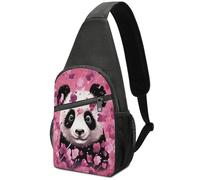 KOAYUBFC Cross Body Bag Sling Backpack Casual Pouch Asgens Crossbody Sports Chest Bags Pink Panda Cotton Tactical Chest Bag Suitable for Hiking Cycling Running Shopping And More Unisex