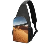 KOAYUBFC Cross Body Bag Sling Backpack Casual Pouch Asgens Crossbody Sports Chest Bags Sand Dunes In The Sahara Desert Tactical Chest Bag Suitable for Hiking Cycling Running Shopping And More Unisex
