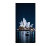 KOAYUBFC Curtain Sydney Opera House Door Window Curtains Suitable for Office Bedroom Window Outdoor Decoration Banner Door Curtains