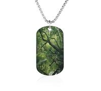 KOAYUBFC Custom An Ancient Swamp Dog Tag Necklace 23.6" Chain Personalized Photo Pendant for Men Women Stainless Steel Memorial Picture Couple Necklace Jewelry Keepsake Bereavement Sympathy Gifts