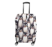 KOAYUBFC Cute Baby Penguins Sketch Luggage Cover TSA Approved Suitcase Covers for Luggage Elastic Washable Suit Case Covers Anti-Scratch Travel Luggages Sleeve Suitcase Protector Fits