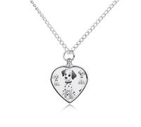 KOAYUBFC Cute Dalmatian Pet Ashes Necklace with Filling Kits 70CM Cable Chain Memorial Cremation Urn Necklace Jewelry Souvenir Keepsake for Human Ashes Dogs Cats Sympathy Gift for Women Men