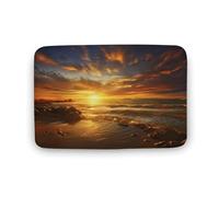 KOAYUBFC Door Mat Outdoor Indoor Welcome Mats Non Slip Floor Mat Beautiful Gold Sunset Front Doormat for Entryway Rug Front Porch Laundry Bathroom Bedroom Rug Carpet 40CM X60CM