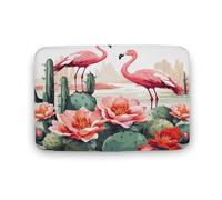 KOAYUBFC Door Mat Outdoor Indoor Welcome Mats Non Slip Floor Mat Cactus Flamingo Rose Flowers Front Doormat for Entryway Rug Front Porch Laundry Bathroom Bedroom Rug Carpet 50CMx80CM