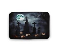 KOAYUBFC Door Mat Outdoor Indoor Welcome Mats Non Slip Floor Mat Gothic Happy Halloween Front Doormat for Entryway Rug Front Porch Laundry Bathroom Bedroom Rug Carpet 50CMx80CM