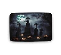 KOAYUBFC Door Mat Outdoor Indoor Welcome Mats Non Slip Floor Mat Gothic Happy Halloween Front Doormat for Entryway Rug Front Porch Laundry Bathroom Bedroom Rug Carpet 40CM X60CM