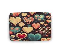 KOAYUBFC Door Mat Outdoor Indoor Welcome Mats Non Slip Floor Mat Heart Crush Flower Front Doormat for Entryway Rug Front Porch Laundry Bathroom Bedroom Rug Carpet 40CM X60CM