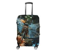 KOAYUBFC Dragonfly Flying on The Pond Luggage Cover TSA Approved Suitcase Covers for Luggage Elastic Washable Suit Case Covers Anti-Scratch Travel Luggages Sleeve Suitcase Protector Fits