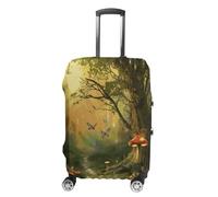 KOAYUBFC Forest with Fairies Butterflies Elves Luggage Cover TSA Approved Suitcase Covers for Luggage Elastic Washable Suit Case Covers Anti-Scratch Travel Luggages Sleeve Suitcase Protector Fits