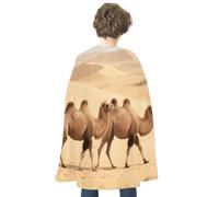 KOAYUBFC Halloween Bactrian Camels Move Slowly Cloak Reversible Cape Costume for Masquerade Halloween Cosplay Birthday Party Decoration
