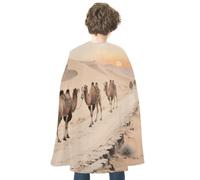 KOAYUBFC Halloween Camel Bells on The Ancient Road Cloak Reversible Cape Costume for Masquerade Halloween Cosplay Birthday Party Decoration