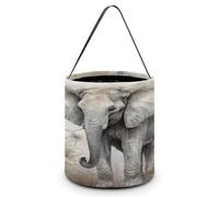 KOAYUBFC Halloween Candy Bucket Depict A Animals Cute Elephant Trick Or Treat Bags Halloween Candy Tote Bag with Handles Reusable Candy Baskets for Halloweens Party Supplies Favors Gift Bags