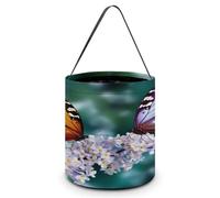 KOAYUBFC Halloween Candy Bucket Depict A Beautiful Butterflies Trick Or Treat Bags Halloween Candy Tote Bag with Handles Reusable Candy Baskets for Halloweens Party Supplies Favors Gift Bags