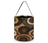 KOAYUBFC Halloween Candy Bucket Depict A Brown and Tan Trick Or Treat Bags Halloween Candy Tote Bag with Handles Reusable Candy Baskets for Halloweens Party Supplies Favors Gift Bags