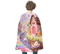 KOAYUBFC Halloween Candy Kingdom Cloak Reversible Cape Costume for Masquerade Halloween Cosplay Birthday Party Decoration
