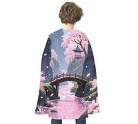 KOAYUBFC Halloween Cherry Blossom Canyon Cloak Reversible Cape Costume for Masquerade Halloween Cosplay Birthday Party Decoration