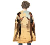 KOAYUBFC Halloween Cowboy Duel Cloak Reversible Cape Costume for Masquerade Halloween Cosplay Birthday Party Decoration