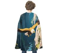 KOAYUBFC Halloween Golden Eagles in The Valley Cloak Reversible Cape Costume for Masquerade Halloween Cosplay Birthday Party Decoration