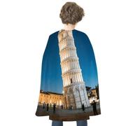 KOAYUBFC Halloween Leaning Tower of Pisa Cloak Reversible Cape Costume for Masquerade Halloween Cosplay Birthday Party Decoration
