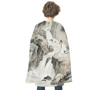 KOAYUBFC Halloween Listening to The Spring in The Pine Valley Cloak Reversible Cape Costume for Masquerade Halloween Cosplay Birthday Party Decoration