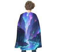 KOAYUBFC Halloween Phantom Nebula Canyon Cloak Reversible Cape Costume for Masquerade Halloween Cosplay Birthday Party Decoration
