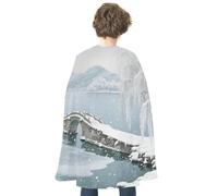 KOAYUBFC Halloween Snow on The Broken Bridge Cloak Reversible Cape Costume for Masquerade Halloween Cosplay Birthday Party Decoration