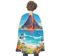 KOAYUBFC Halloween Volcanic Islands Cloak Reversible Cape Costume for Masquerade Halloween Cosplay Birthday Party Decoration