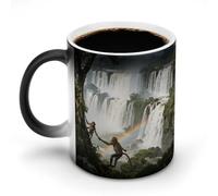 KOAYUBFC Iguazu Falls Rainforest Magic Color Changing Coffee Mug, 11 Oz Ceramic Cup with Handle, Heat Sensitive Heat Changing Mug Temperature Changing Mugs for Office Home, Personalized Gift