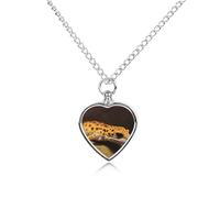 KOAYUBFC Leopard Little Gecko Pet Ashes Necklace with Filling Kits 70CM Cable Chain Memorial Cremation Urn Necklace Jewelry Souvenir Keepsake for Human Ashes Dogs Cats Sympathy Gift for Women Men