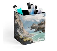 KOAYUBFC Minimalist Design Desk Pen Holder,Steam Airship Canyon Pen Cup, Perfect for Desk Decoration, Stationery Supplies, And Creative Stationery Holder