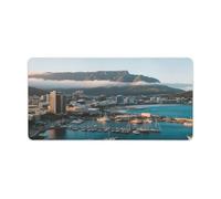 KOAYUBFC Professional Oversized Desk Mat with Multipurpose Non-Slip Surface,Cape Town City View Printing Mousepad,Waterproof Design for Work, Gaming, And Office Use