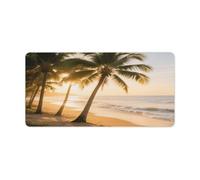 KOAYUBFC Professional Oversized Desk Mat with Multipurpose Non-Slip Surface,Coconut Trees at The Seaside Printing Mousepad,Waterproof Design for Work, Gaming, And Office Use