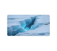 KOAYUBFC Professional Oversized Desk Mat with Multipurpose Non-Slip Surface,Glaciers Cracks Ice Caves Printing Mousepad,Waterproof Design for Work, Gaming, And Office Use