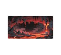 KOAYUBFC Professional Oversized Desk Mat with Multipurpose Non-Slip Surface,Lava Caves Printing Mousepad,Waterproof Design for Work, Gaming, And Office Use