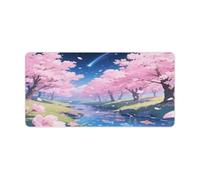 KOAYUBFC Professional Oversized Desk Mat with Multipurpose Non-Slip Surface,Meteor Cherry Blossom Forest Printing Mousepad,Waterproof Design for Work, Gaming, And Office Use