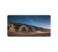 KOAYUBFC Professional Oversized Desk Mat with Multipurpose Non-Slip Surface,Mogao Grottoes in Dunhuang Printing Mousepad,Waterproof Design for Work, Gaming, And Office Use