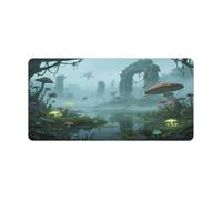 KOAYUBFC Professional Oversized Desk Mat with Multipurpose Non-Slip Surface,Mysterious Swamp Printing Mousepad,Waterproof Design for Work, Gaming, And Office Use