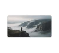 KOAYUBFC Professional Oversized Desk Mat with Multipurpose Non-Slip Surface,People Looking Out from The Cliff Printing Mousepad,Waterproof Design for Work, Gaming, And Office Use