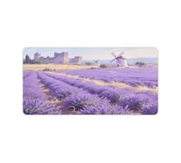 KOAYUBFC Professional Oversized Desk Mat with Multipurpose Non-Slip Surface,Provence Lavender Fields Printing Mousepad,Waterproof Design for Work, Gaming, And Office Use