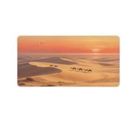 KOAYUBFC Professional Oversized Desk Mat with Multipurpose Non-Slip Surface,Sahara Desert Sunrise Printing Mousepad,Waterproof Design for Work, Gaming, And Office Use