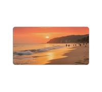 KOAYUBFC Professional Oversized Desk Mat with Multipurpose Non-Slip Surface,Sunset at Karon Beach Printing Mousepad,Waterproof Design for Work, Gaming, And Office Use