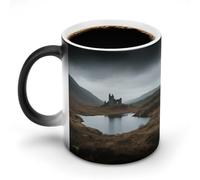 KOAYUBFC Scottish Highlands Wilderness Magic Color Changing Coffee Mug, 11 Oz Ceramic Cup with Handle, Heat Sensitive Heat Changing Mug Temperature Changing Mugs for Office Home, Personalized Gift