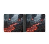KOAYUBFC Slim Wallet Compact Bifold Wallet Doomsday Wasteland Leather Wallets，Minimalist Wallets for Men with Credit Card Holder Leather Coin Slot ID Window Unisex