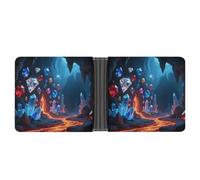 KOAYUBFC Slim Wallet Compact Bifold Wallet Gem Mine Leather Wallets,Minimalist Wallets for Men with Credit Card Holder Leather Coin Slot ID Window Unisex