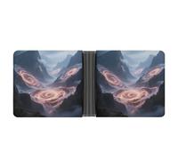 KOAYUBFC Slim Wallet Compact Bifold Wallet Mysterious Valley Leather Wallets，Minimalist Wallets for Men with Credit Card Holder Leather Coin Slot ID Window Unisex