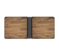 KOAYUBFC Slim Wallet Compact Bifold Wallet Retro Rough Oak Wall Leather Wallets,Minimalist Wallets for Men with Credit Card Holder Leather Coin Slot ID Window Unisex